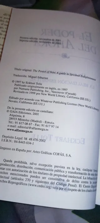 El poder del ahora/ The Power of Now: Un camino...