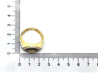 sello oro 18k con circonita