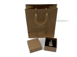 colgante oro 18k con piedra con circonita