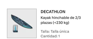 Kayak hinchable Decathlon 2/3 plazas