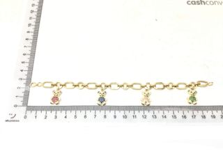 pulsera oro 18k con piedra con circonita
