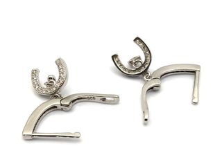 pendientes plata 925mm con piedra con circonita