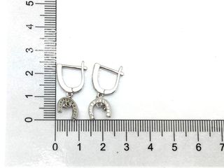 pendientes plata 925mm con piedra con circonita