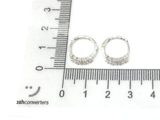 argollas plata 925mm con piedra con circonita