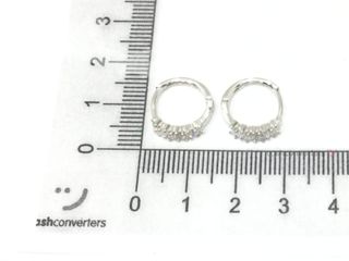 argollas plata 925mm con piedra con circonita