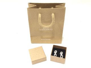 pendientes plata 925mm con piedra con circonita