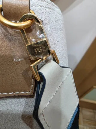 Bandolera Purificación García Beige/Azul