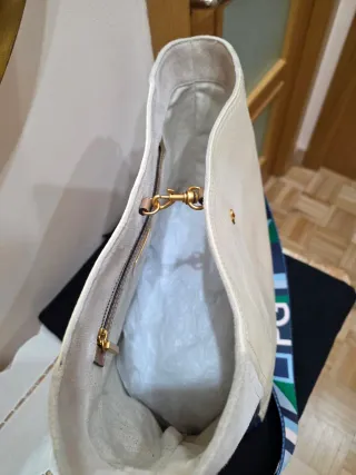 Bandolera Purificación García Beige/Azul