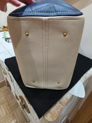 Bandolera Purificación García Beige/Azul