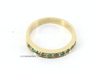 anillo oro 18k con piedra con esmeralda