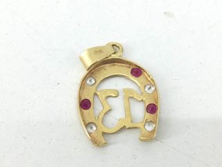 colgante oro 18k con piedra con circonita