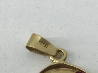 colgante oro 18k con piedra con circonita