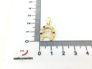 colgante oro 18k con piedra con circonita