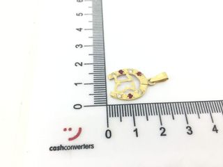 colgante oro 18k con piedra con circonita