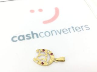 colgante oro 18k con piedra con circonita