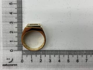 sello oro 18k con piedra
