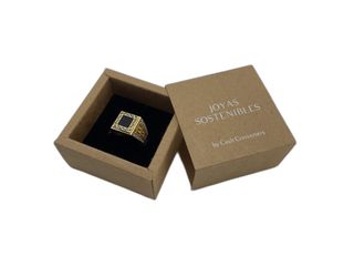 sello oro 18k con piedra
