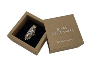 anillo oro 18k con piedra con circonita