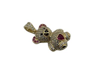 colgante oro 18k con piedra