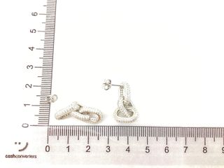 pendientes plata 925mm con piedra con circonita