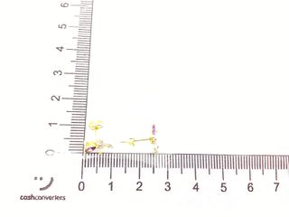 pendientes oro 18k con piedra con circonita