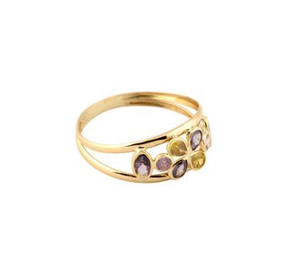 anillo oro 18k con piedra con circonita