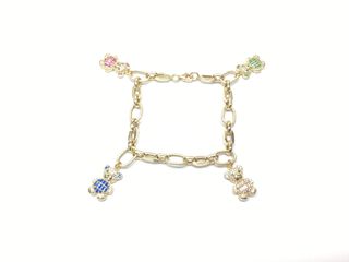 pulsera oro 18k con piedra con circonita