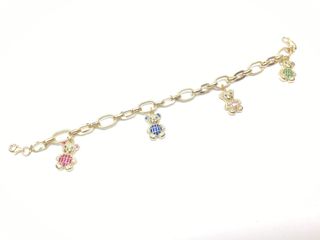 pulsera oro 18k con piedra con circonita