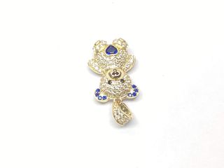 colgante oro 18k con piedra con circonita