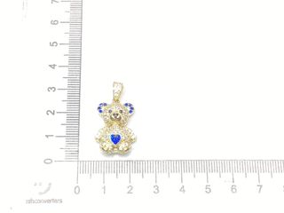 colgante oro 18k con piedra con circonita