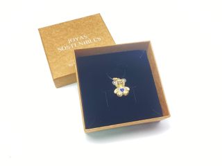 colgante oro 18k con piedra con circonita