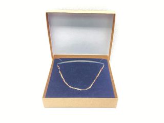 collar oro 18k con piedra con circonita 22cm