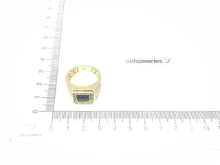 sello oro 18k con piedra con circonita