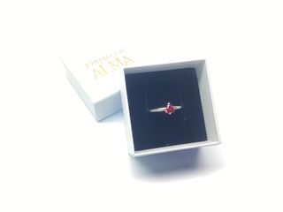 anillo plata 925mm con piedra con circonita