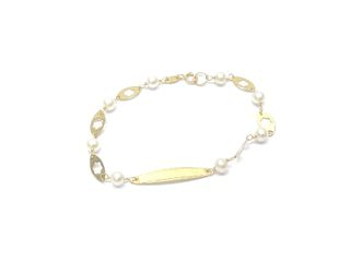 esclava oro 18k con piedra con circonita