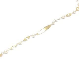 esclava oro 18k con piedra con circonita