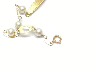 esclava oro 18k con piedra con circonita