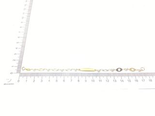 esclava oro 18k con piedra con circonita