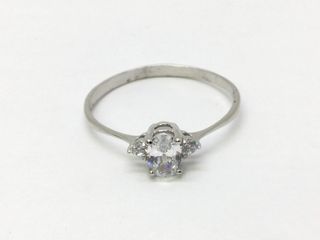 anillo oro 18k con piedra con circonita