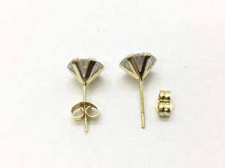 pendientes oro 18k con piedra con circonita