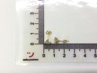 pendientes oro 18k con piedra con circonita
