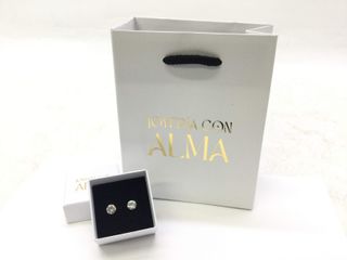 pendientes oro 18k con piedra con circonita
