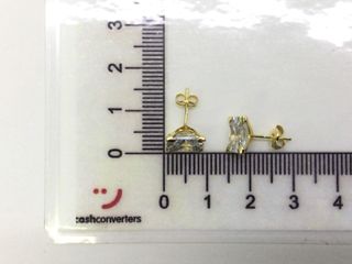 pendientes oro 18k con piedra con circonita