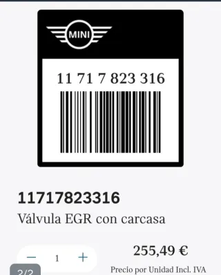 Válvula EGR BMW Mini Original Pierburg 703051040