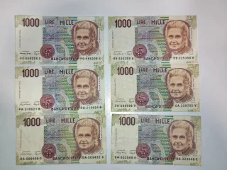 Lote 18 Billetes Liras Italianas