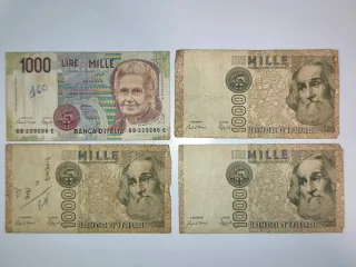 Lote 18 Billetes Liras Italianas