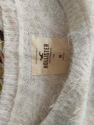 Jersey Hollister Blanco Talla M