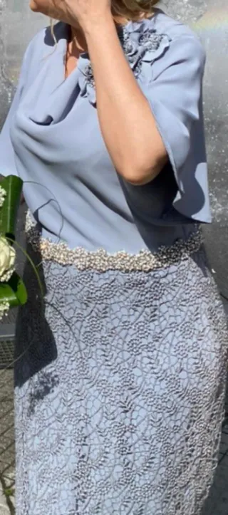 Vestido de fiesta o ceremonia Carla Ruiz gris