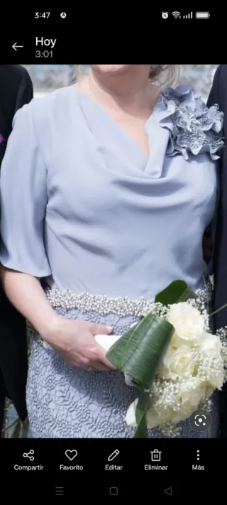 Vestido de fiesta o ceremonia Carla Ruiz gris