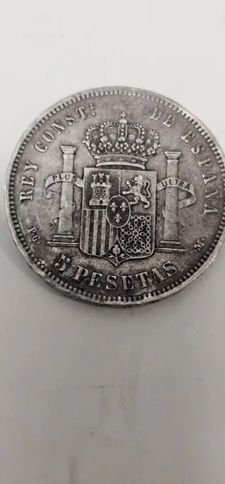 Moneda Plata Alfonso XIII 1891